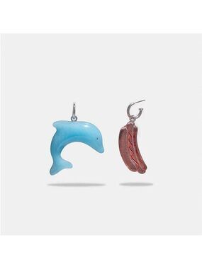 Rare Collectable 🌭🐬 Coach Hotdog Dolphin Mismatch Earrings